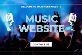 create a music website for musician, dj, record label,