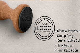 do professional digital rubber stamp logo