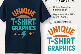 design unique  t shirt graphics for print on demand and merch