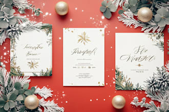do christmas greetings or invitation cards for the new year holiday party