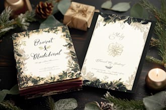 create amazing christmas, greeting or holiday card