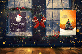 make a christmas cards, postcard and gift cards
