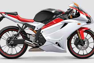 make realistic vector style car, bike vehicle illustration