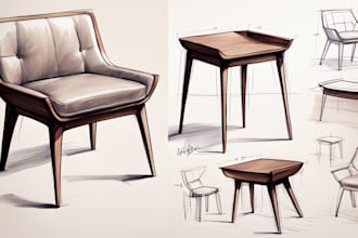 develop industrial and product design concept by sketches