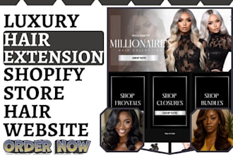 build hair shopify hair extension beauty spa salon store hair beauty spa website