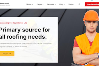 redesign modern handyman website , plumbing website , roofing website