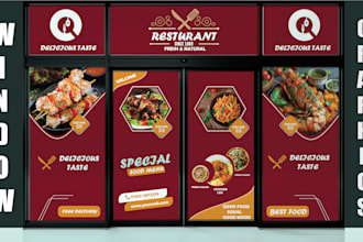 design creative and unique shopfront or store front window graphics
