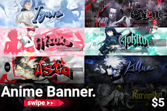 desgin cool anime theme banner for any platform