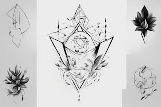 do your minimalist tattoo design in my art style
