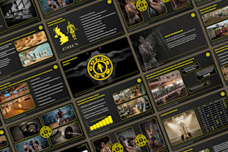design a powerpoint presentation, investor pitch deck, or business template