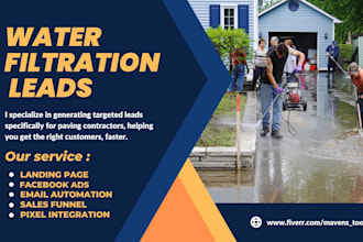 generate water filtration leads water damage installation repair leads