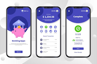 develop neo banking app, payment app, online banking app, p2p payment app