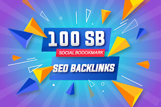 do 100 social bookmark backlinks  high da pa  tf cf
