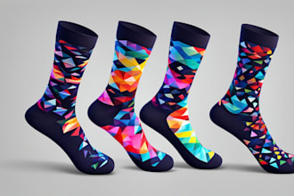 do socks design for clothing brand, merch, accessories
