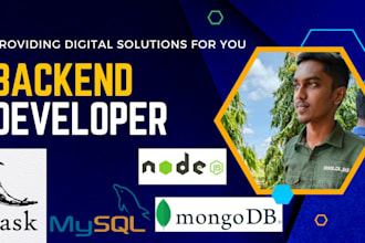 develop restful apis for your backend in node js or flask