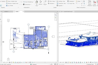 convert point cloud scans to revit model and autocad