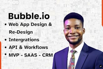 build your bubble io web app mvp with workflows and user roles