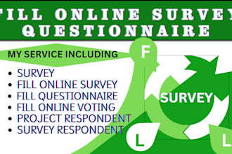 fill conduct and create online survey to targeted 2500 respondent,questionnaiire