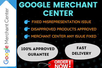 fix google merchant center misrepresentation and suspension disapproved products