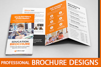 design professional bi fold, tri fold brochure