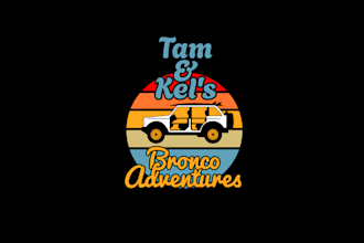 do a nostalgic retro travel logo for outdoor adventure brand