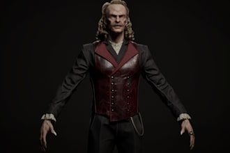create 3d cartoon realistic character for game, iclone 8 rig,ue4 ue5 human model