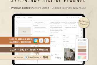 design etsy digital planner and hyperlinked planner for your etsy shop