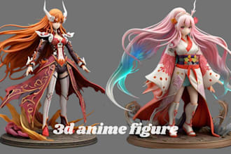 3d anime diorama 3d figure, 3d toy 3d anime figure 3d figurine for 3d printing