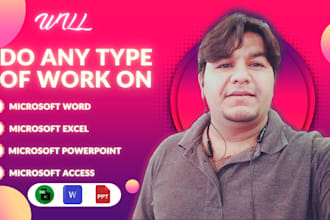 professional working with microsoft office applications such as word, excel