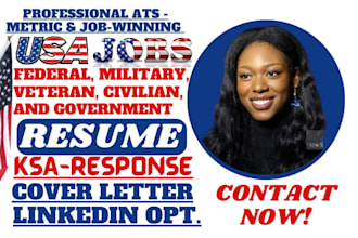 provide ats federal, veteran, and executive resume writing services for usajobs