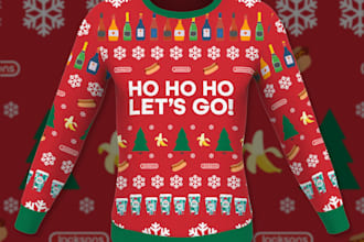 design unique ugly christmas sweater halloween graphic hoodie or tshirt