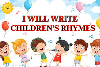 be session vocalist and write engaging children song, nursery rhymes, lullaby