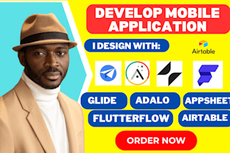 build mobile app with appsheet flutterflow, adalo glide airtable, clappia, softr