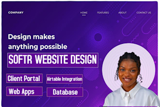 setup client portal softr website design airtable database