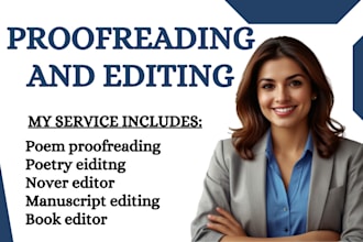 proofread and edit poems or poetry, novel manuscript story book for amazon KDP