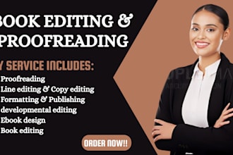 do book editing and formatting, proofreading developmental edit, for amazon kdp