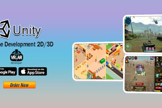 develop unity 3d, 2d game for mobile, ios,android ,web or PC
