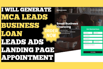 generate quality aged mca business loan leads via landing page ads campaign