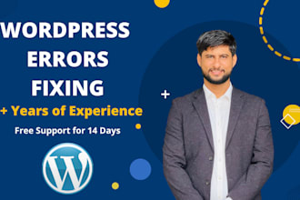 fix wordpress issues, fix wordpress bug or error