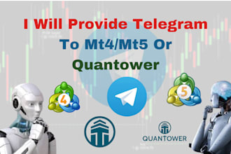 provide trade copier from telegram to mt4 mt5 or quantower