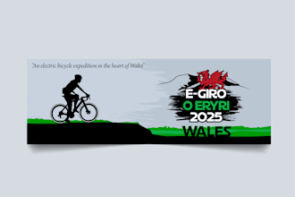 design an adventurous electric bicycle expedition logo