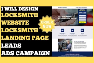 design locksmith website locksmith landing page with leads ads campaign