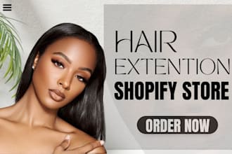 design 7 figure hair extension shopify store beauty website luxury website