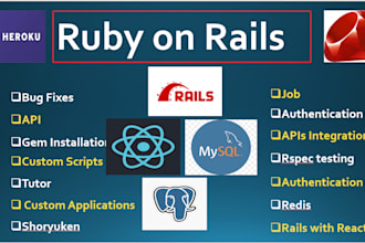 develop full stack ruby on rails web applications and API integrations