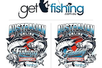 design fishing and hunting mountain logo