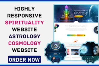 build spirituality and astrology website logo design landing page and leads