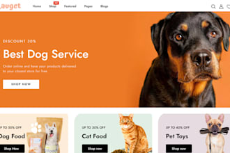 design pet shopify store pet product pet care pet website pet dropshipping store