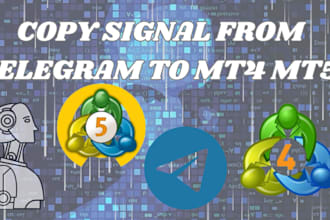 code trade copier telegram  signal for  mt4 mt5 and vice versa