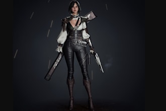 develop psx game character, texture 3d realistic model, 3d creature,daz 3d asset