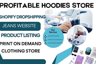 design 7 figure profitable shopify clothing store jacket hoodies pod tshirt